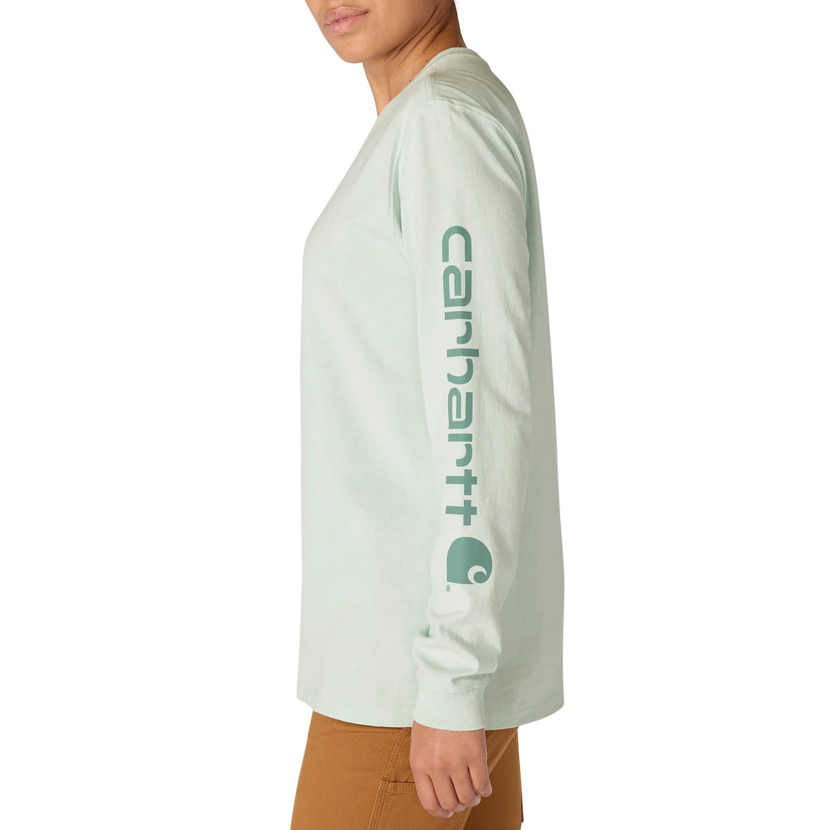 Carhartt Women's Dearborn Loose Logo Long Sleeve T-Shirt Long Sleeve T-Shirts Carhartt