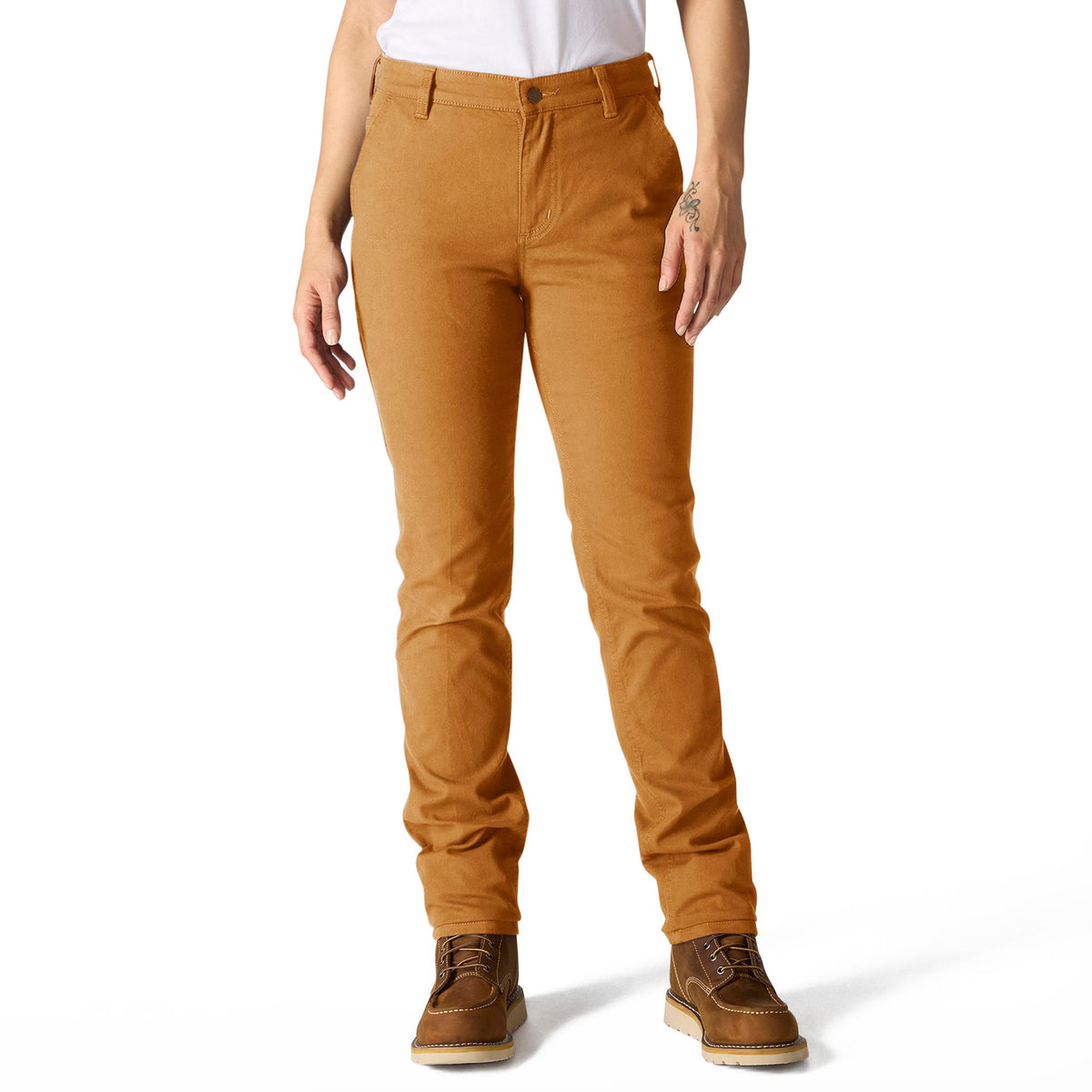 Carhartt Women's Rugged Flex® Relaxed Fit Canvas Work Pant Pants Carhartt Carhartt Brown 0 Reg