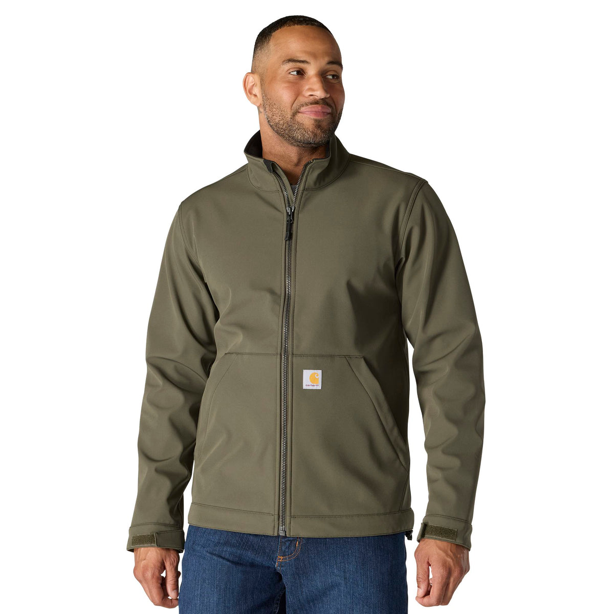 Carhartt Men's Rain Defender Relaxed Fit Softshell Jacket Jackets & Coats Carhartt Moss 2XL Reg