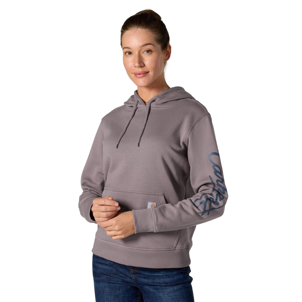 Carhartt Women's Sawyer Script Logo Sweatshirt Sweatshirts & Hoodies Carhartt Stone Brown 2XL Reg