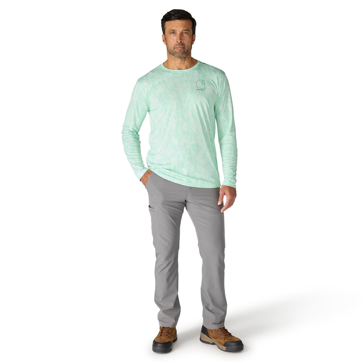 Carhartt Men's Force Sun Defender™ Relaxed Print Long Sleeve T-Shirt Long Sleeve T-Shirts Carhartt