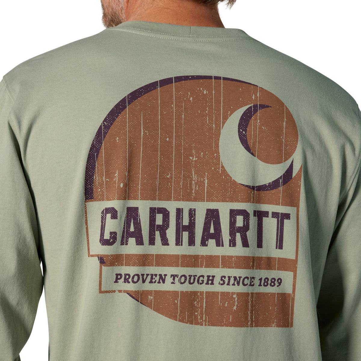 Carhartt Men's Irvine Tough C Graphic Relaxed Fit Pocket Long Sleeve T-Shirt Long Sleeve T-Shirts Carhartt