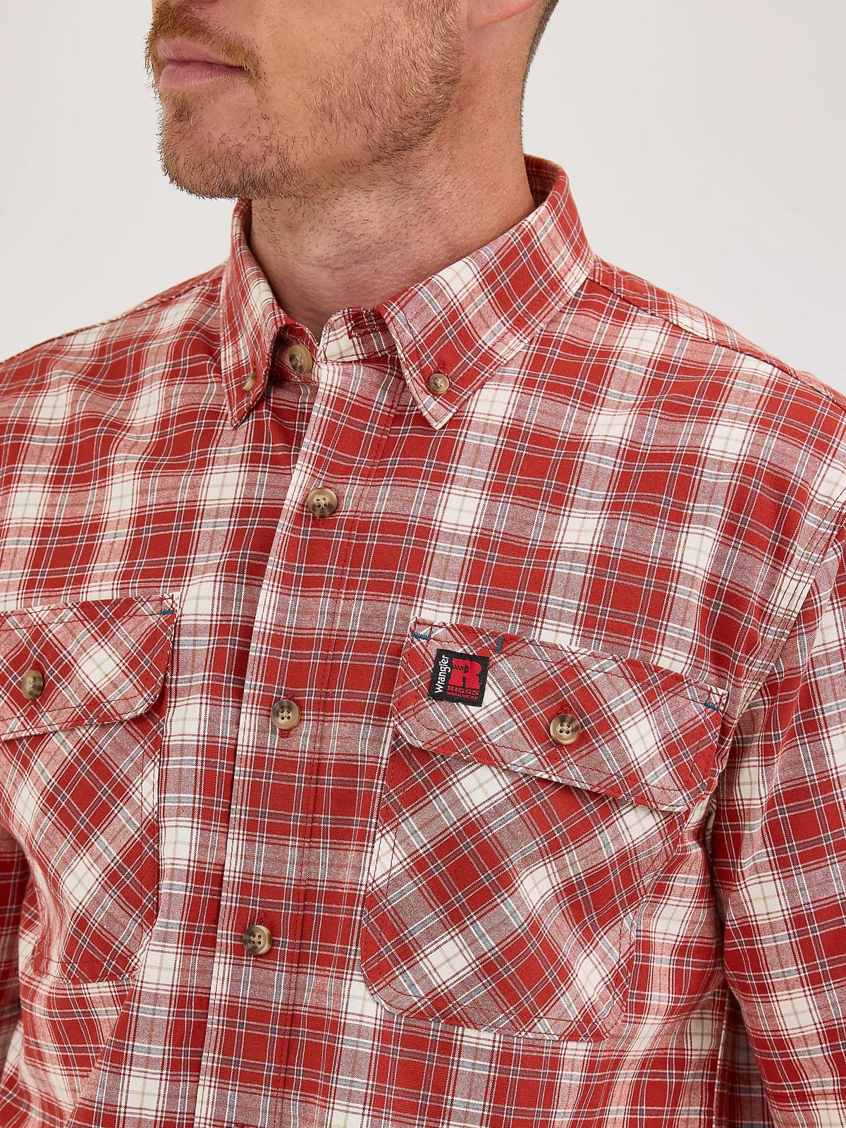Wrangler RIGGS Workwear® Men's Foreman Button-Down Short Sleeve Work Shirt Work Shirts Wrangler RIGGS