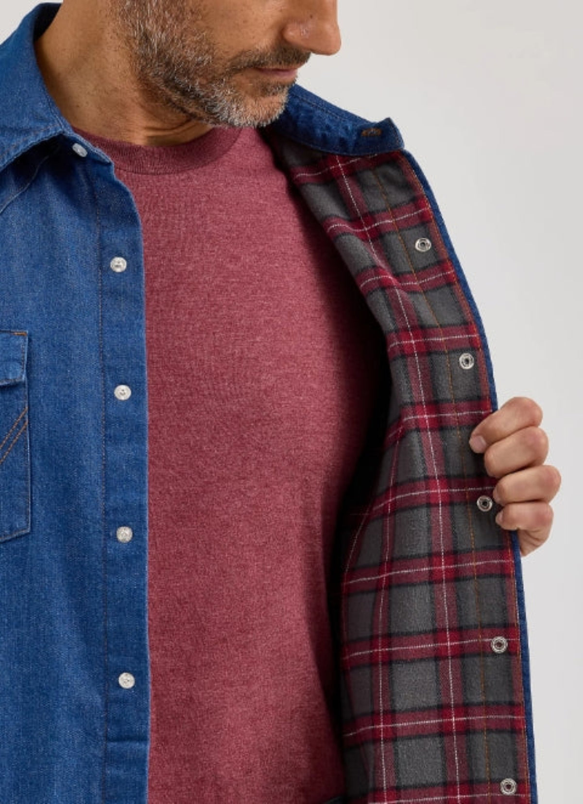 Wrangler Men's Cotton Flannel Lined Snap-Up Shirt Jac Jackets & Coats Wrangler