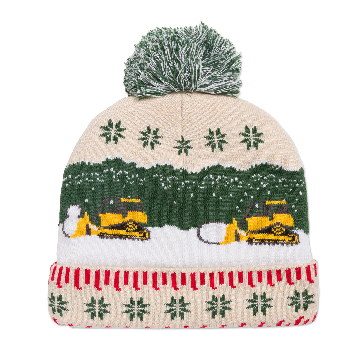 CAT Unisex Snowdozer Christmas Graphic Beanie Hats & Caps CAT