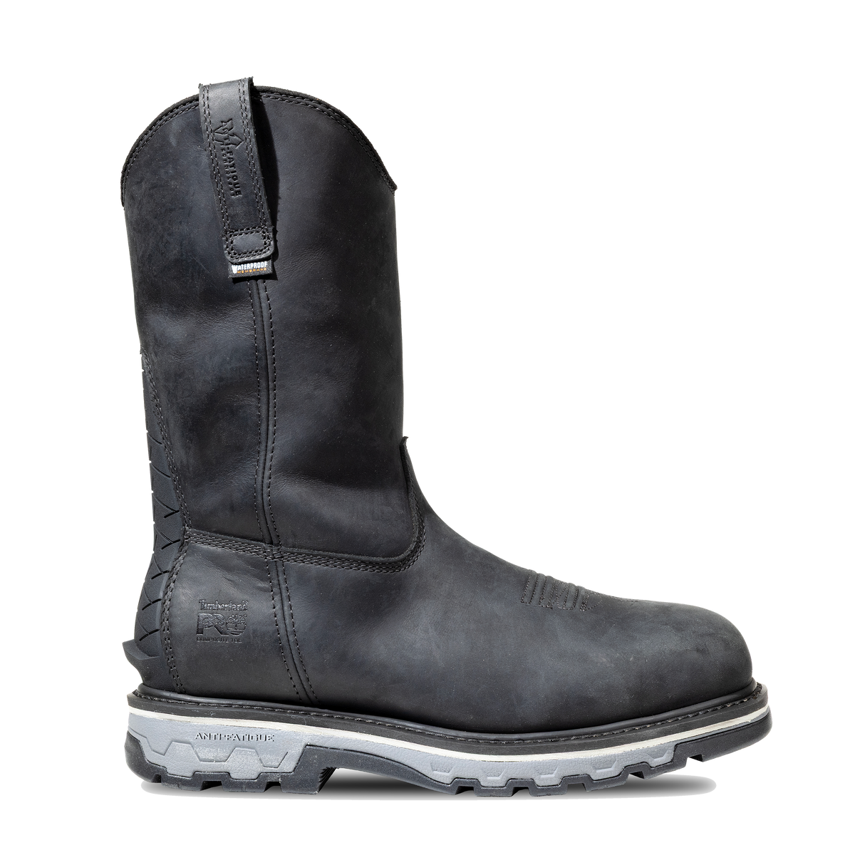 Timberland PRO Men's True Grit USA Pull-On Comp Toe Waterproof Work Boot Work Boots Timberland PRO Black Full Grain 10 M