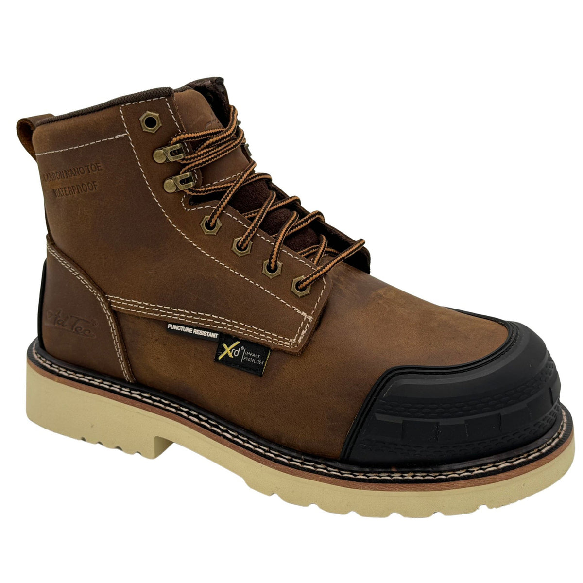 Ad Tec Men's Guardian Pro 6" Rubber Toe Comp Toe Work Boot Work Boots AdTec Footwear