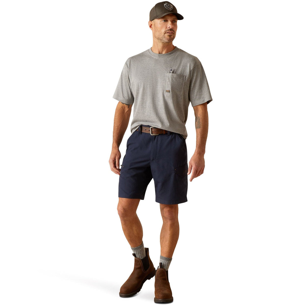 Ariat Men's Rebar WorkFlow 9" Ultralight Short Shorts Ariat Navy 28