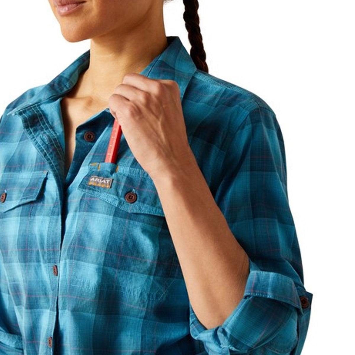 Ariat Women's Rebar Made Tough DuraStretch Button-Down Work Shirt Work Shirts Ariat