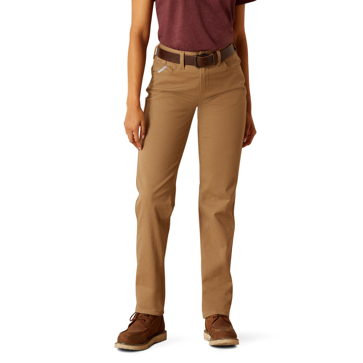 Ariat Women's Rebar Perfect Rise Made Tough Straight Pant Pants Ariat Field Khaki 16W Long