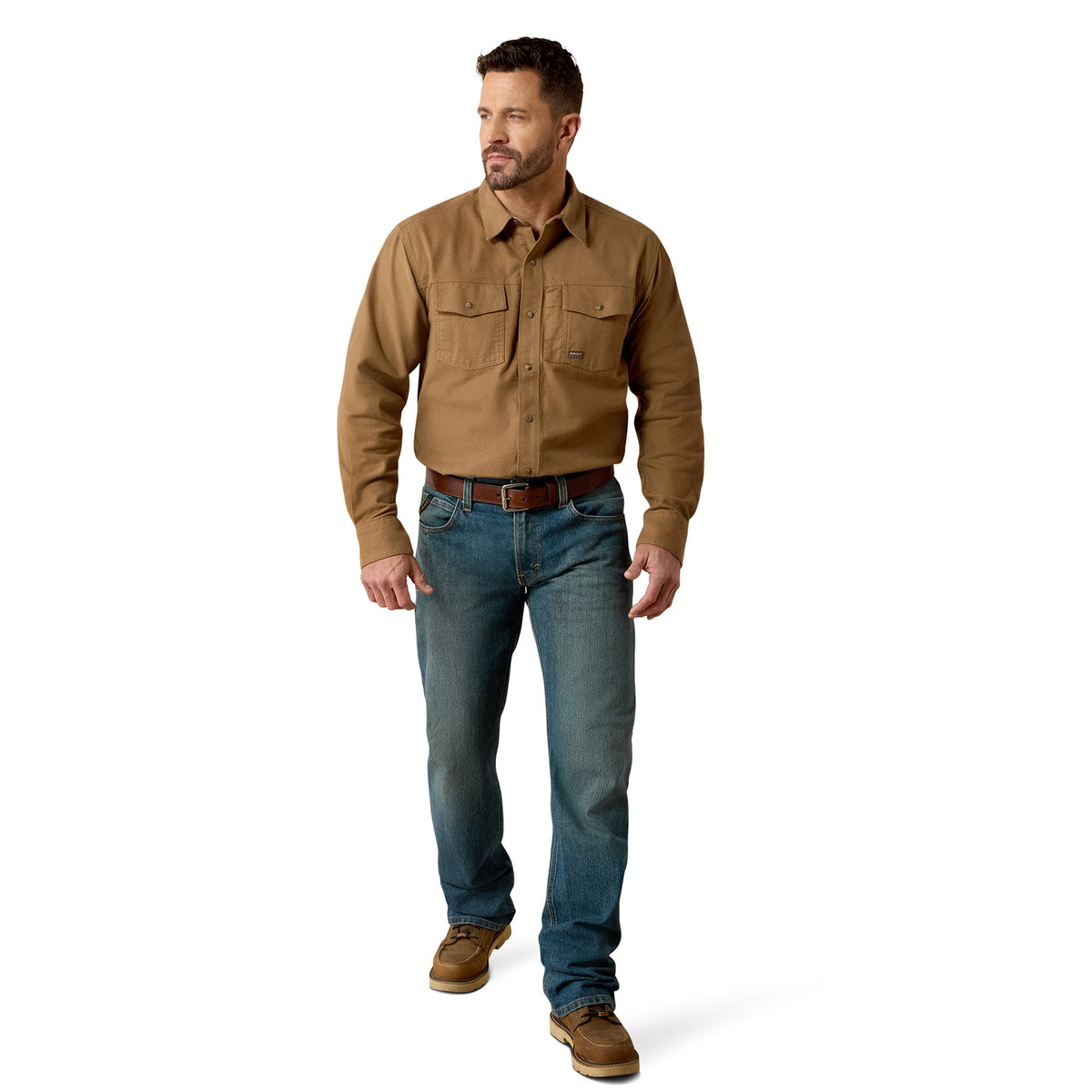 Ariat Men's Rebar Flannel Twill Snap Long Sleeve Work Shirt