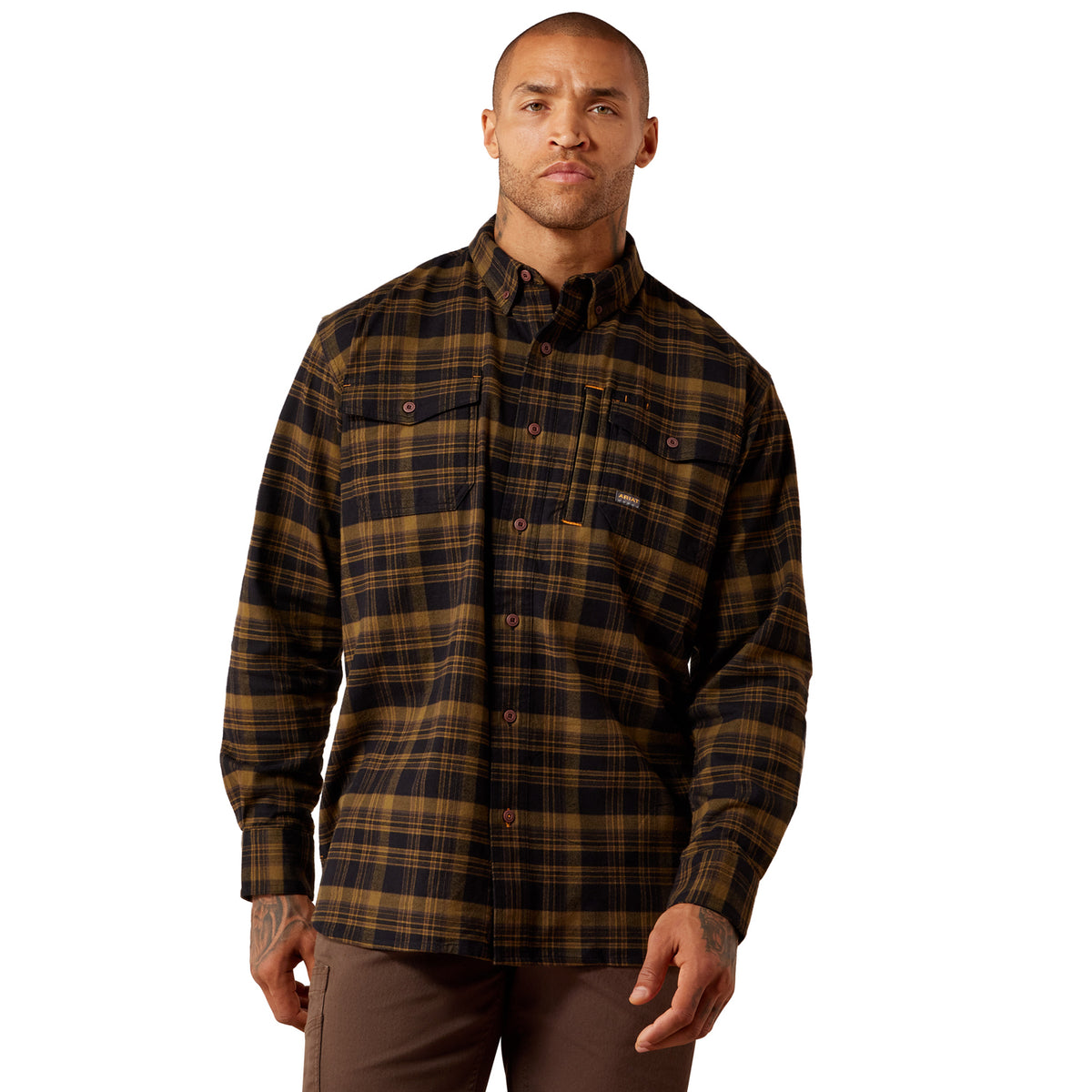 Ariat Men's Rebar Flannel Durastretch Long Sleeve Work Shirt
