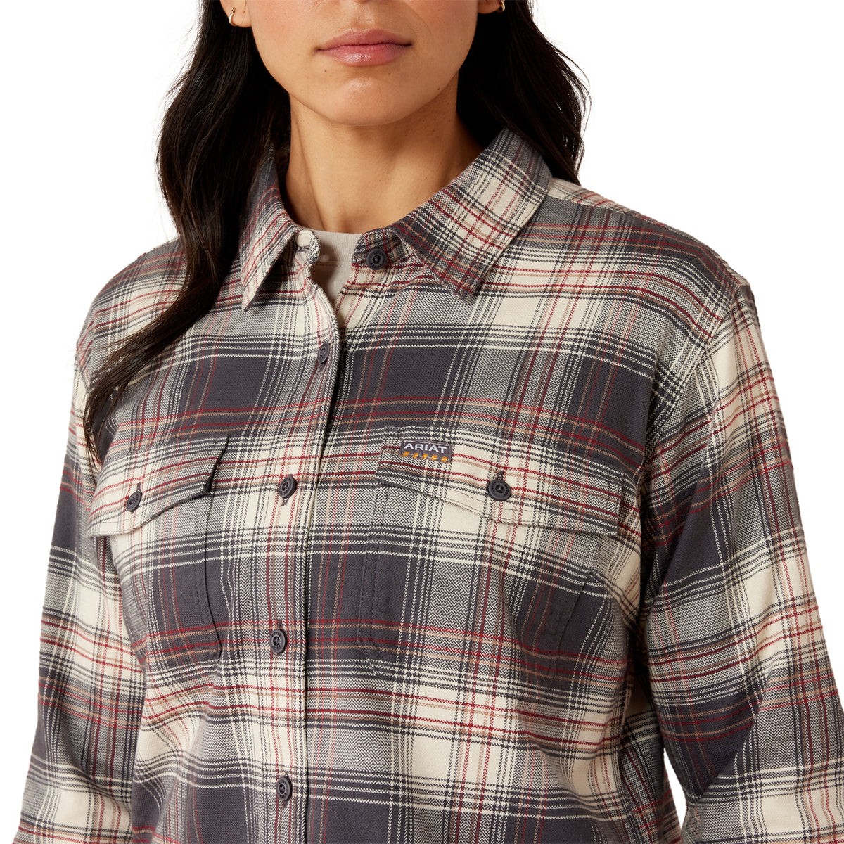 Ariat Women's Rebar Flannel Durastretch Long Sleeve Work Shirt