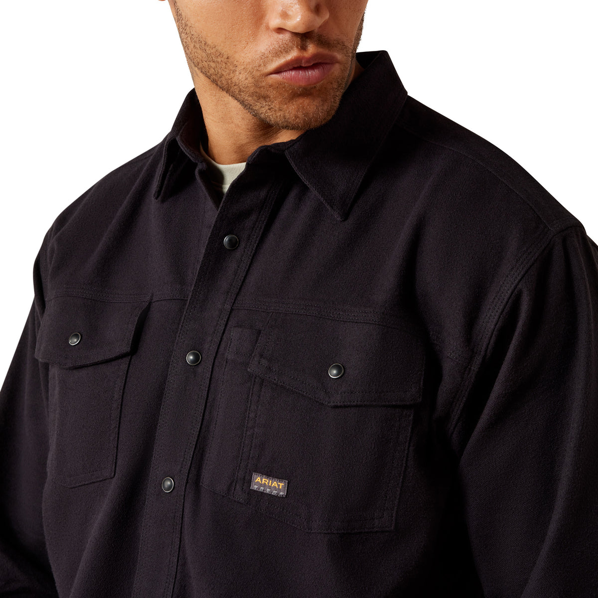 Ariat Men's Rebar Flannel Twill Snap Long Sleeve Work Shirt