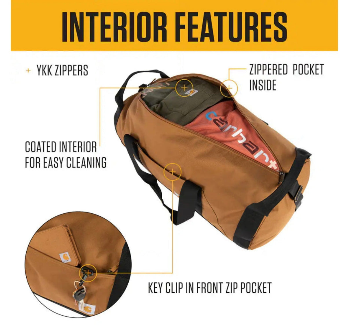 Carhartt Rain Defender Classic Round 60L Duffel Backpacks & Purses Carhartt