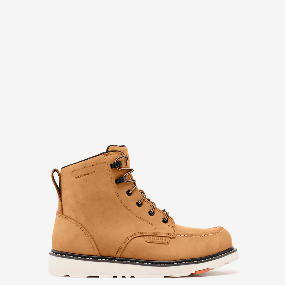 BRUNT Men's Marin 6" Waterproof Moc Toe Work Boot Work Boots BRUNT Wheat 10 D/2E