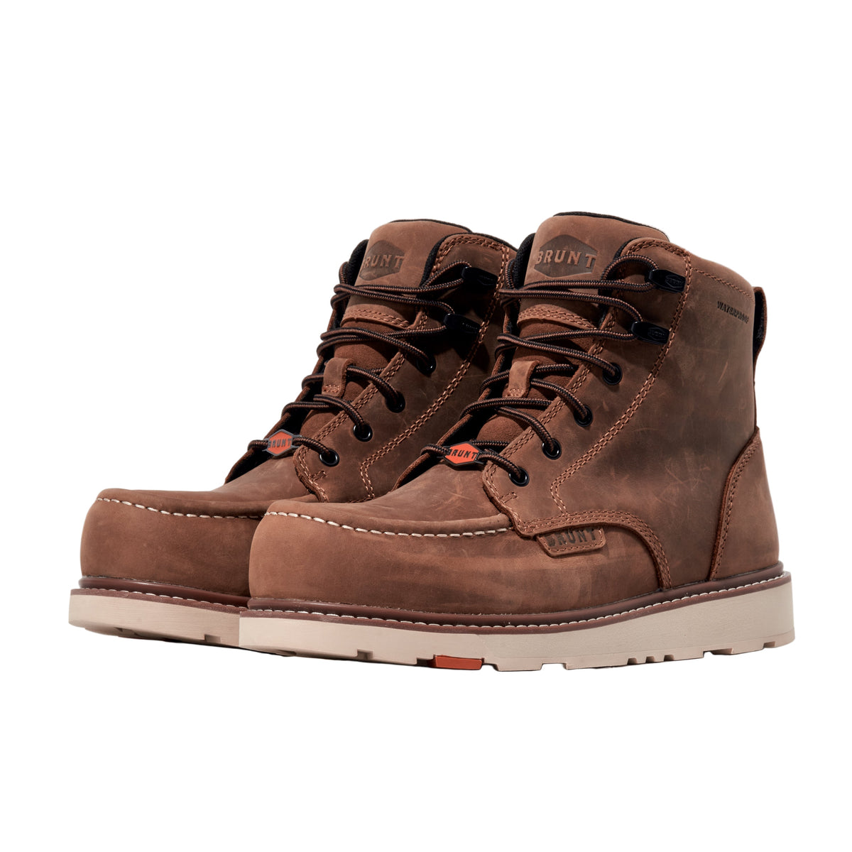 BRUNT Men's Marin 6" Comp Toe Waterproof Work Boot Work Boots BRUNT