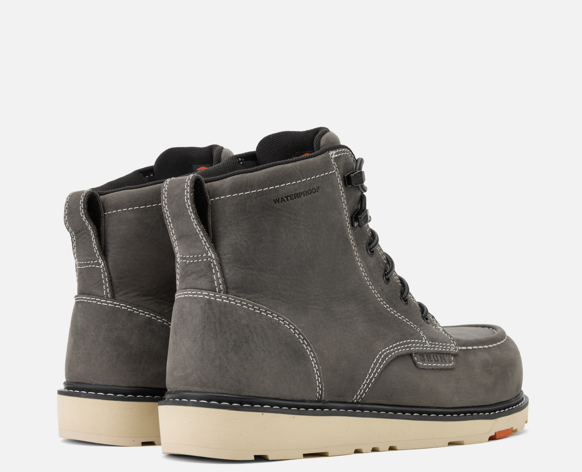BRUNT Men's Marin 6" Waterproof Moc Toe Work Boot Work Boots BRUNT