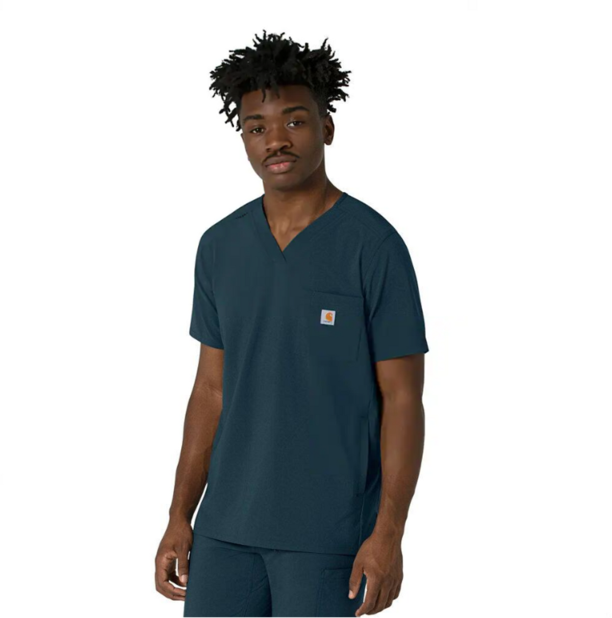 Carhartt Men's Force Cross Flex V-Neck Scrub Top Scrubs Carhartt Navy 2XL Reg