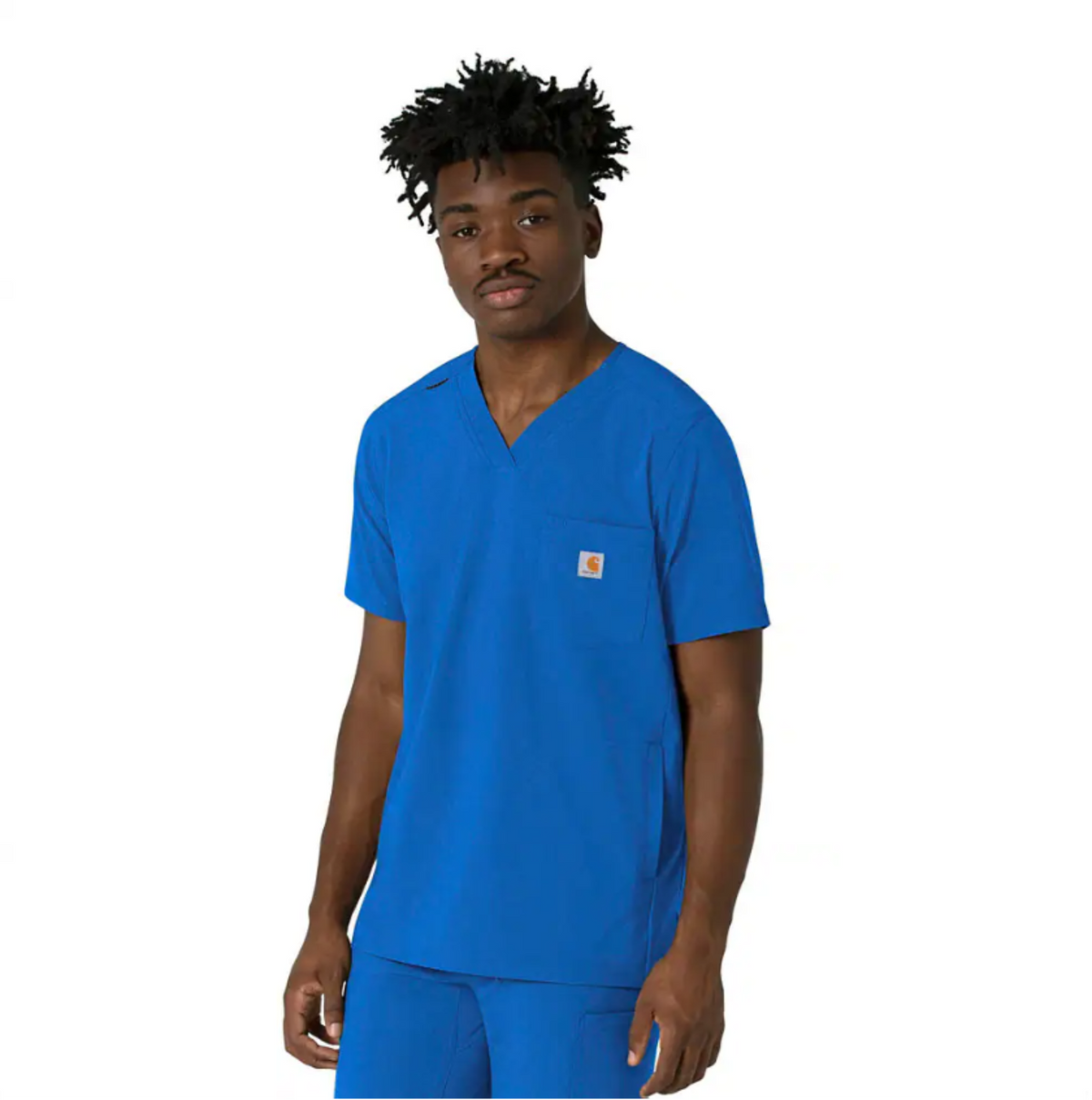 Carhartt Men's Force Cross Flex V-Neck Scrub Top Scrubs Carhartt Royal 2XL Reg