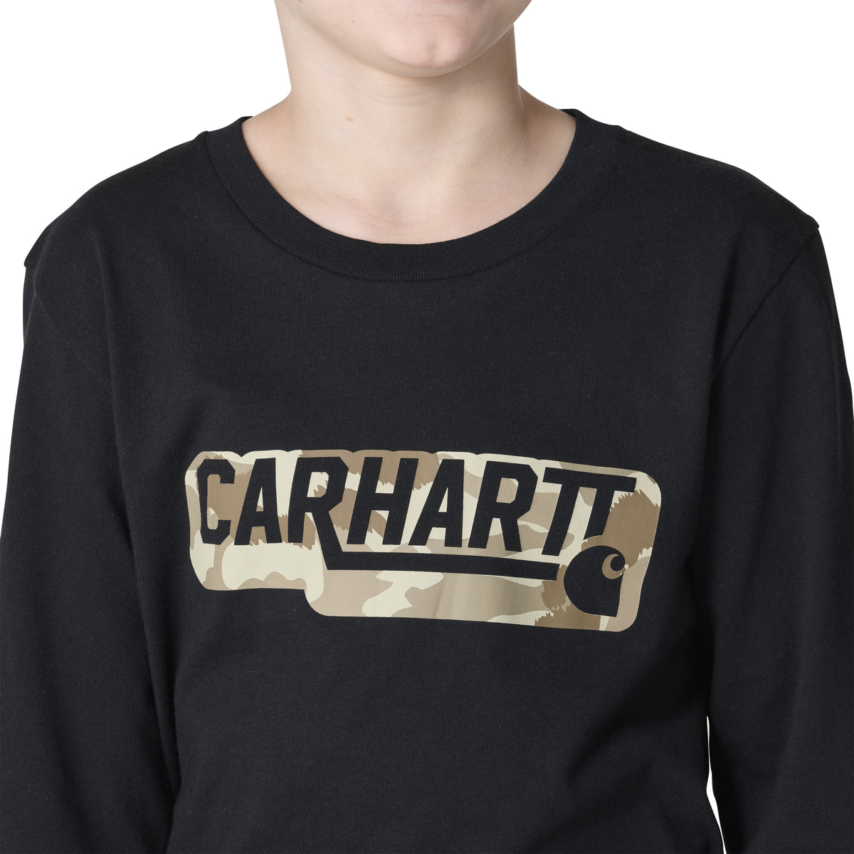 Carhartt Kids' Camo Logo Graphic Long Sleeve T-Shirt Long Sleeve T-Shirts Carhartt