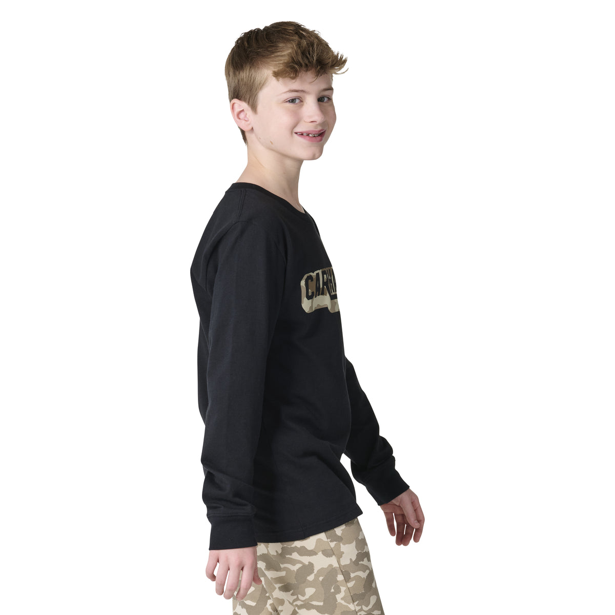 Carhartt Kids' Camo Logo Graphic Long Sleeve T-Shirt Long Sleeve T-Shirts Carhartt