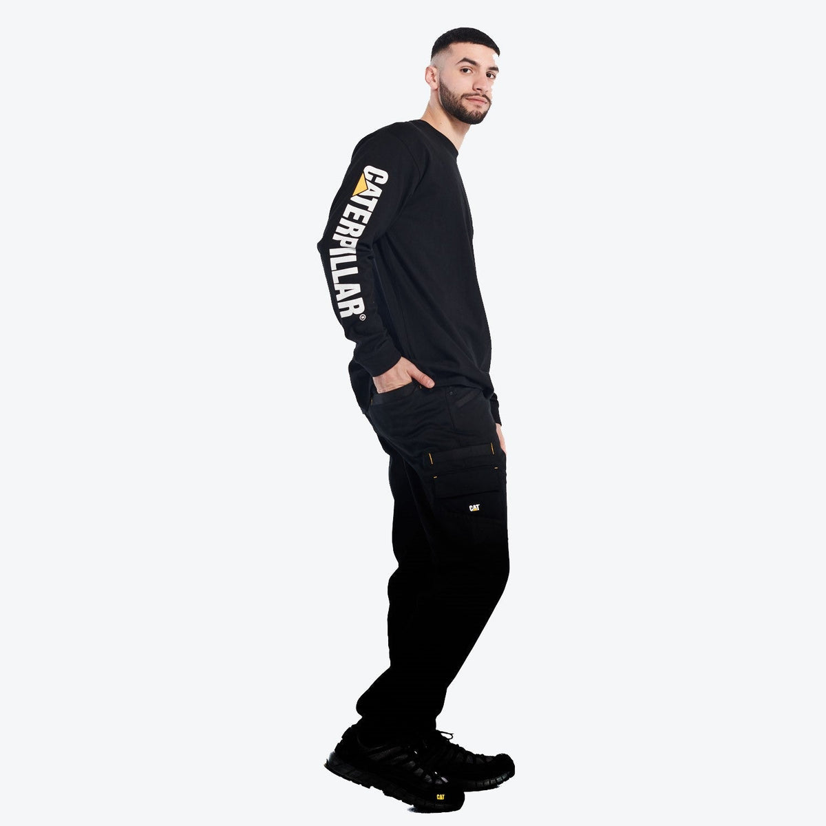 CAT Men's Trademark Banner Long Sleeve Tee Long Sleeve T-Shirts CAT