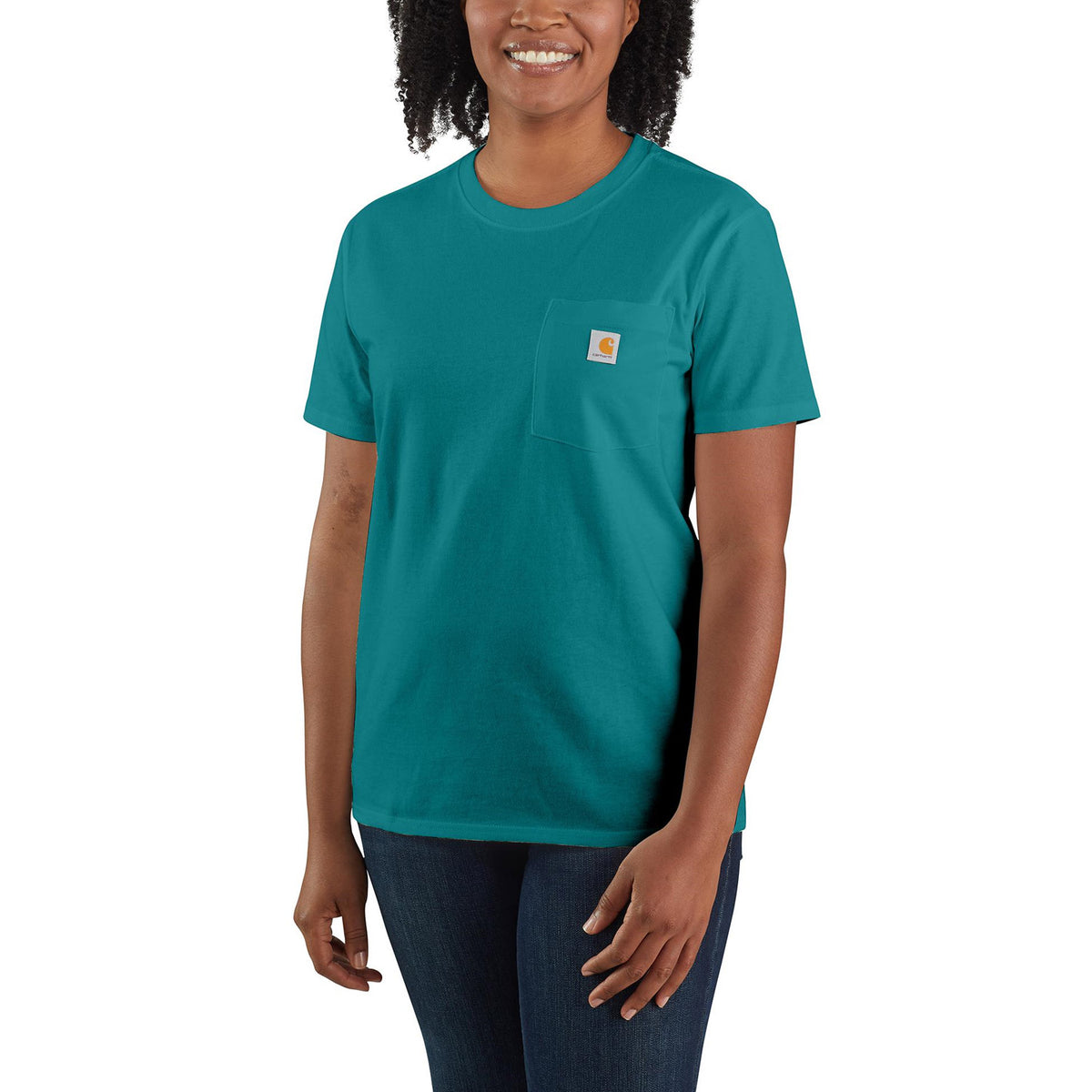 Carhartt Women&#39;s Pocket Short Sleeve T-Shirt_Shaded Spruce - Work World - Workwear, Work Boots, Safety Gear
