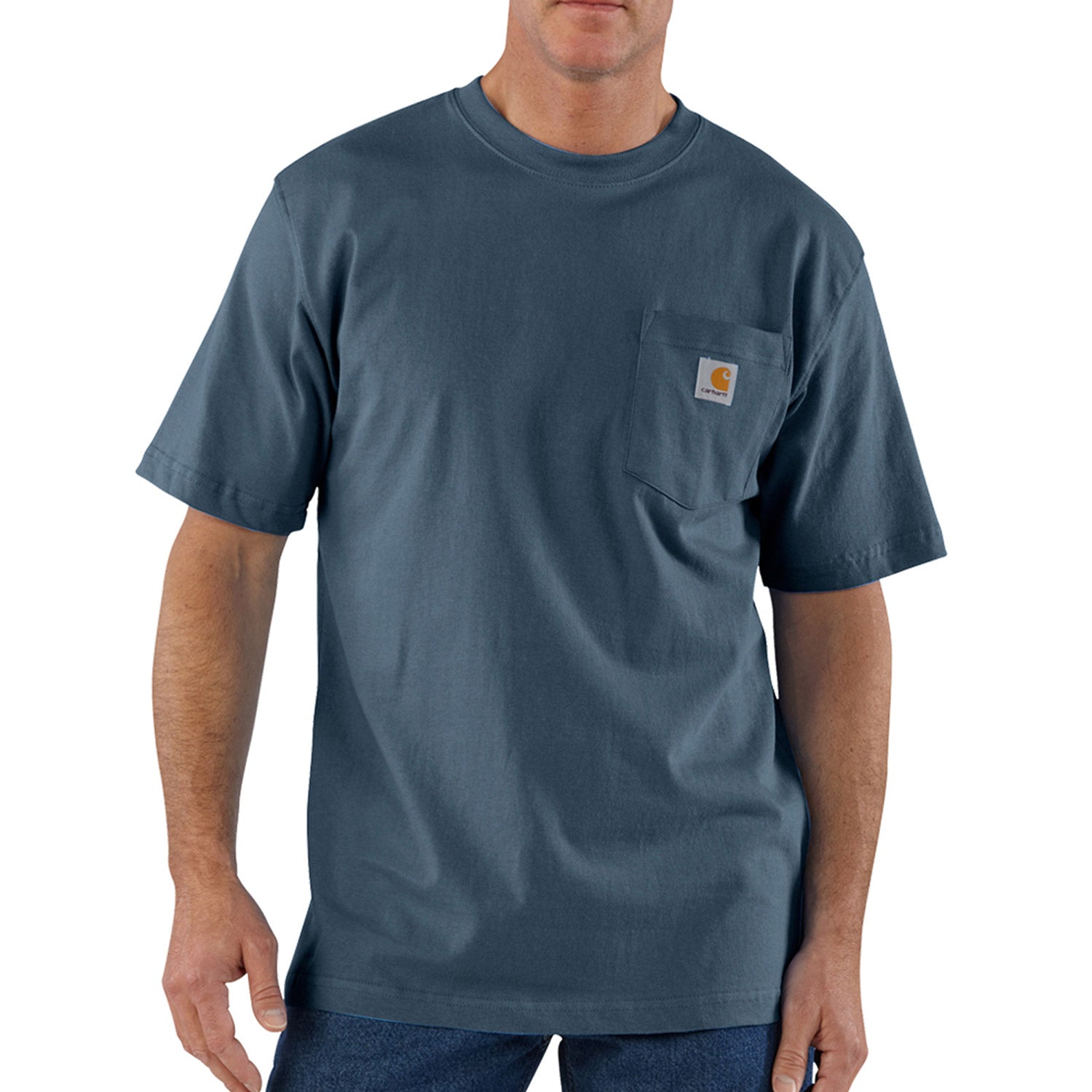 Carhartt Men's Short Sleeve Pocket T-Shirt_Bluestone - Work World - Workwear, Work Boots, Safety Gear