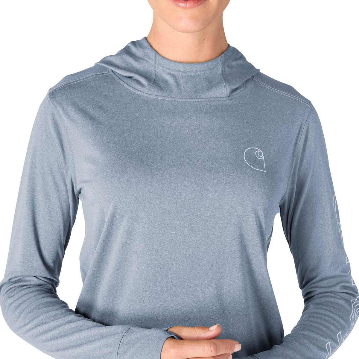 Carhartt Women's Force Sun Defender Relaxed Fit Long Sleeve Graphic Hooded T-Shirt Long Sleeve T-Shirts Carhartt