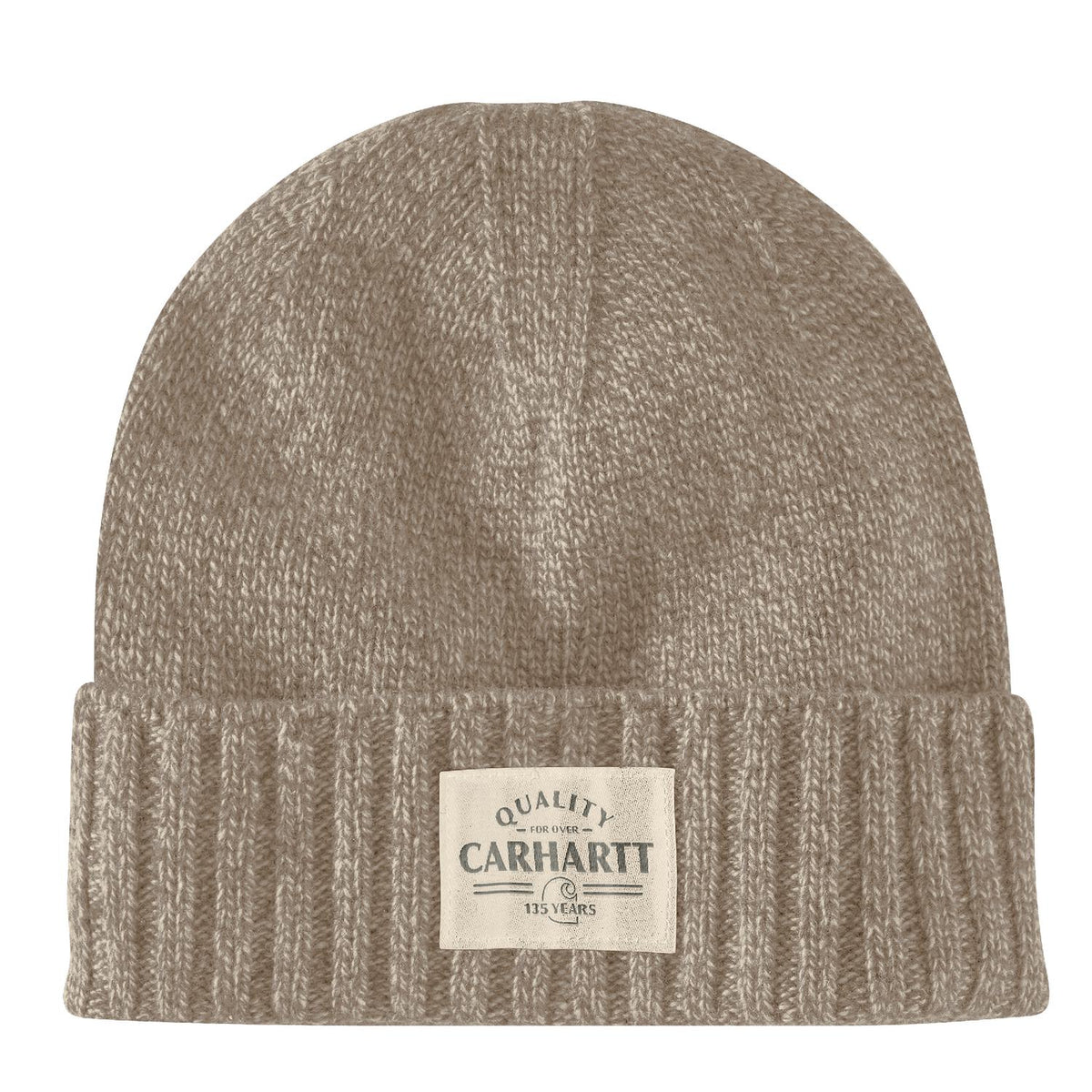 Carhartt Wool Knit Patch Beanie Hats & Caps Carhartt Flaxseed Oat Milk Marl OS
