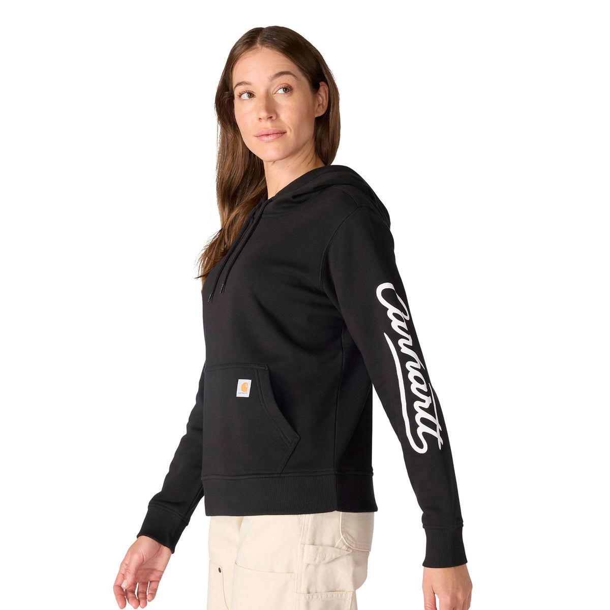 Carhartt Women's Sawyer Script Logo Sweatshirt Sweatshirts & Hoodies Carhartt Black 2XL Reg
