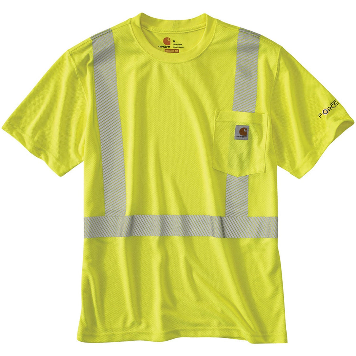 Carhartt Men's Force Class 2 Hi-Vis Short Sleeve T-Shirt Work Shirts Carhartt Brite Lime 2XL Reg