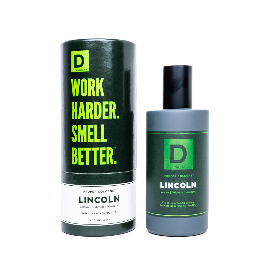 Duke Cannon Lincoln Proper Cologne - Work World - Workwear, Work Boots, Safety Gear