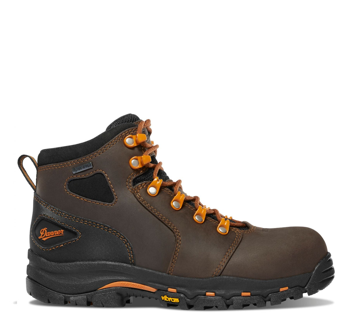 Danner Women's Vicious 4" Waterpoof EH Soft Toe Work Boot Work Boots Danner Brown/Orange 10 M