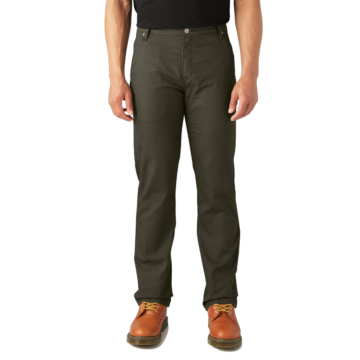 Dickies Men's FLEX Regular Fit Duck Carpenter Pants Pants Dickies Stonewashed Moss 30 30 Inseam