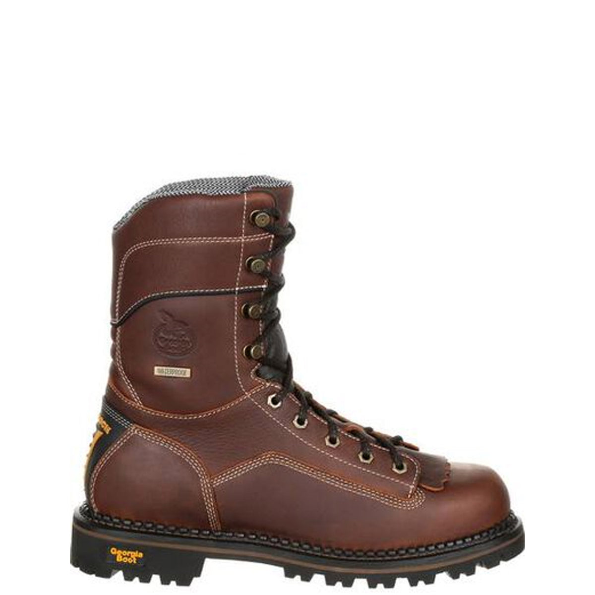 Georgia Boot Men&#39;s AMP LT 9&quot; Waterproof EH Comp Toe Low Heel Logger Boot - Work World - Workwear, Work Boots, Safety Gear