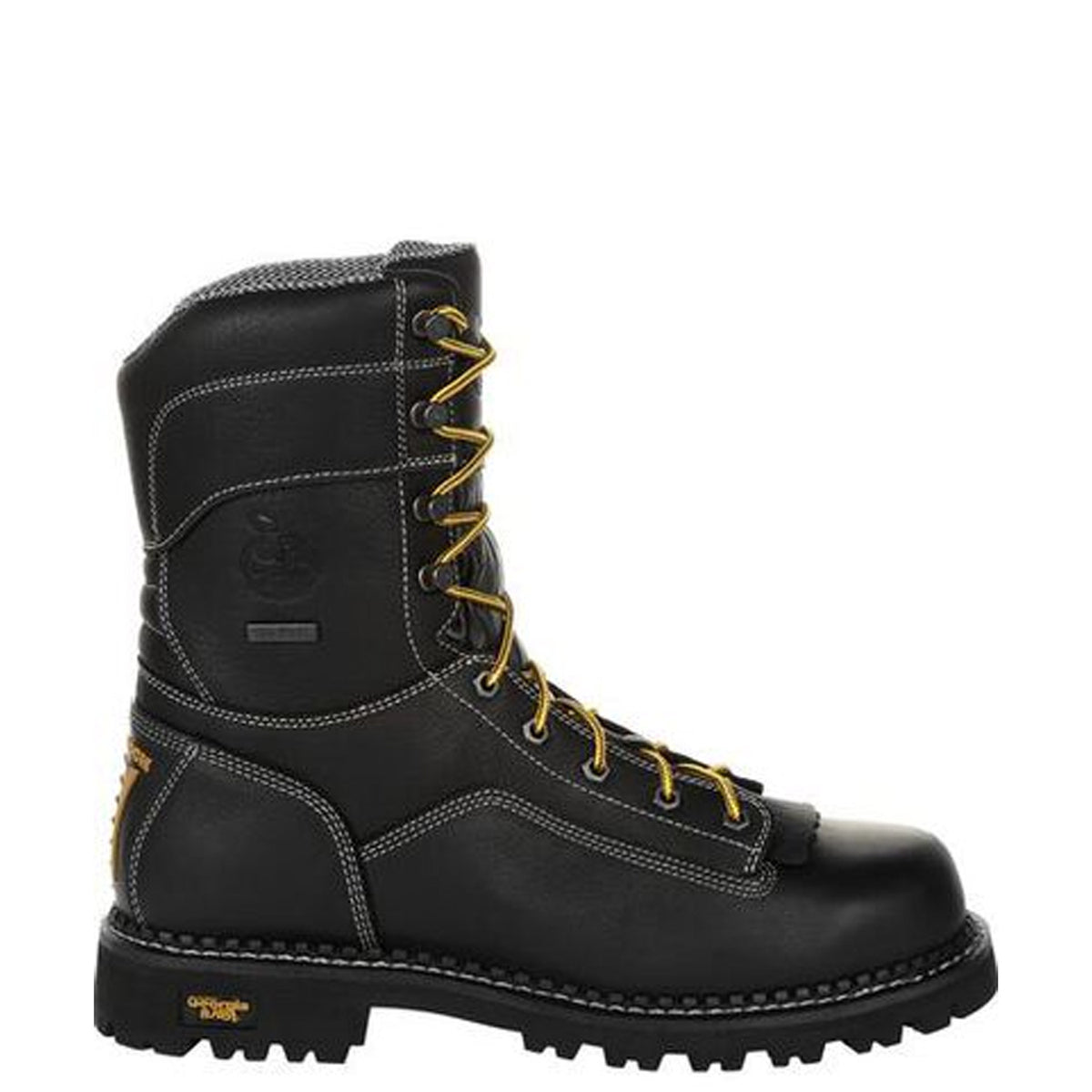 Georgia Boot Men&#39;s AMP LT 9&quot; Waterproof EH Low Heel Comp Toe Logger Boot - Work World - Workwear, Work Boots, Safety Gear