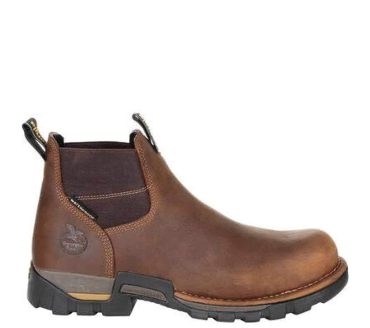 Georgia Boot Men&#39;s Eagle One 4&quot; Waterproof EH Steel Toe Chelsea Boot - Work World - Workwear, Work Boots, Safety Gear