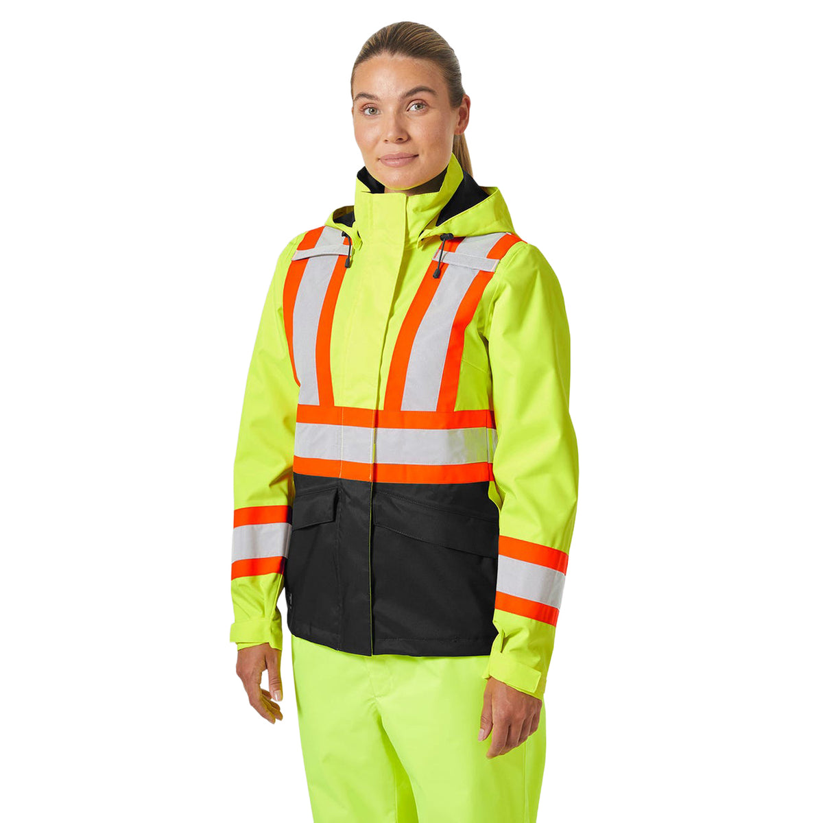 Helly Hansen Women's Alta Hi Vis CSA Shell Jacket Jackets & Coats Helly Hansen Yellow/Ebony 2XL Reg