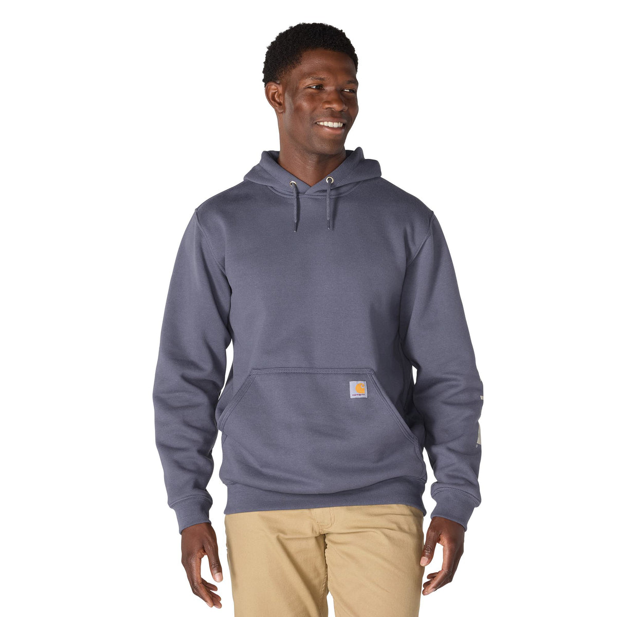 Carhartt Men's Signature Logo Hooded Pullover Sweatshirt