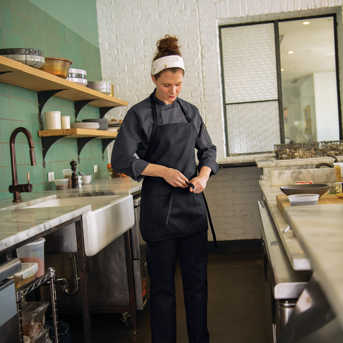 Red Kap Premium Short Bib Apron Aprons & Tool Belts Red Kap