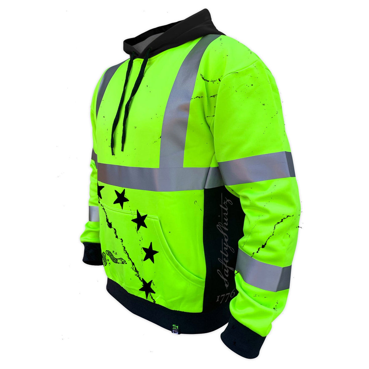SafetyShirtz Men's SS360º 1776 Class 3 Hi-Vis Safety Hoodie Sweatshirts & Hoodies SafetyShirtz Florescent Yellow 2XL Reg