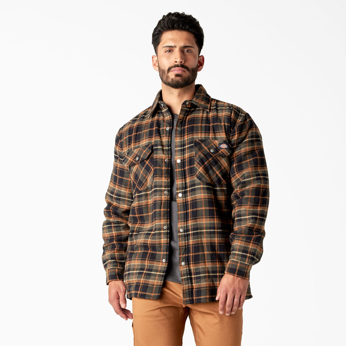 Dickies Men&#39;s Sherpa Lined Flannel Shirt Jac - Work World - Workwear, Work Boots, Safety Gear