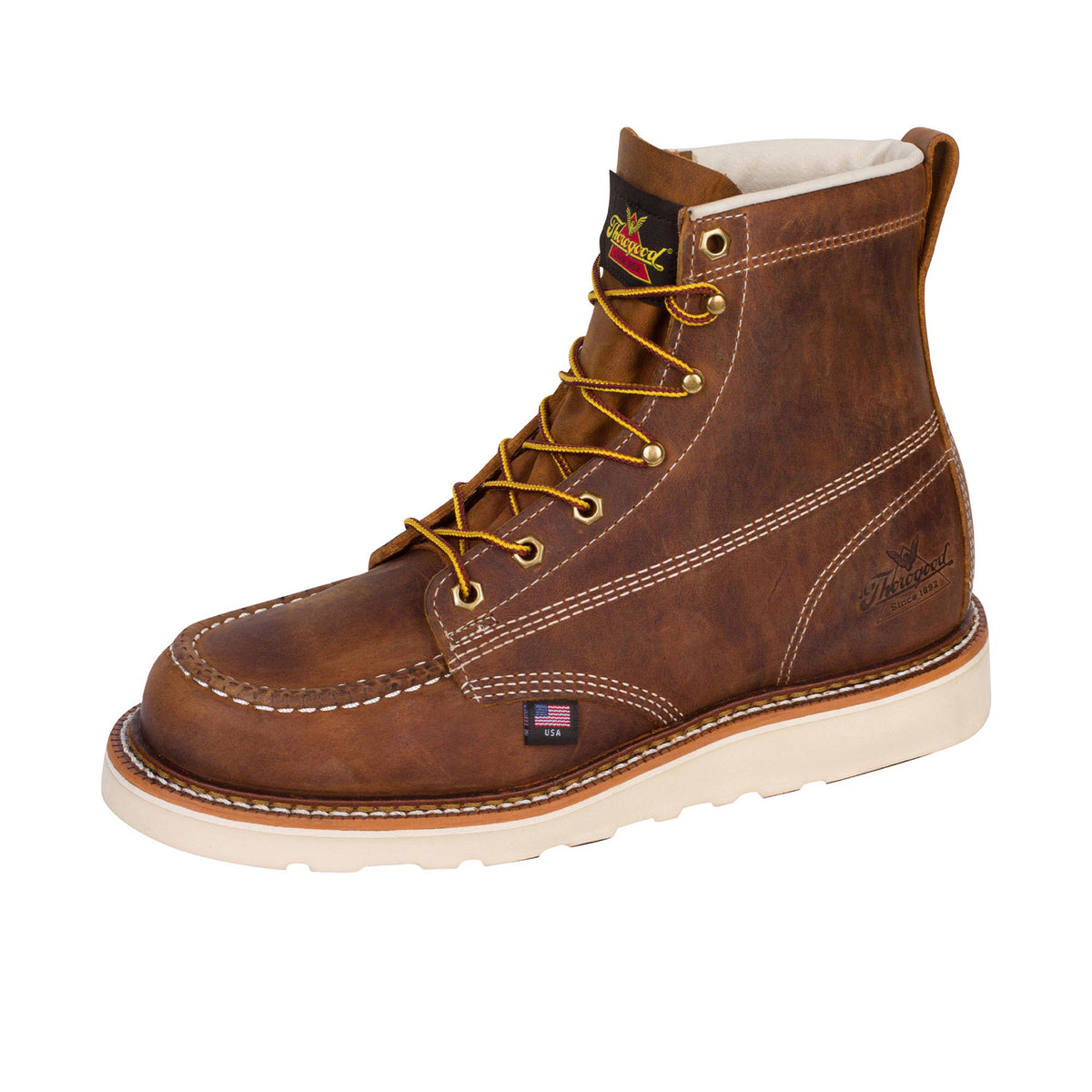 Thorogood Men's American Heritage MAXWear Wedge 6" Moc Toe Work Boot Work Boots Thorogood
