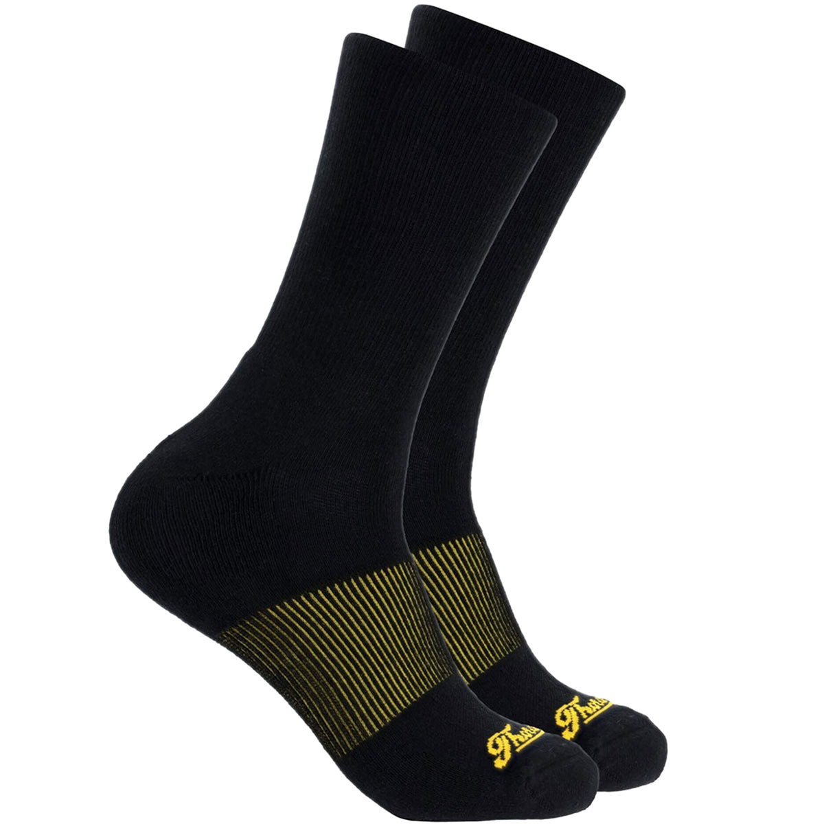 Thorogood Men's 2PK COOLMAX Half Cushion Performance Crew Work Socks Socks Thorogood Black OS