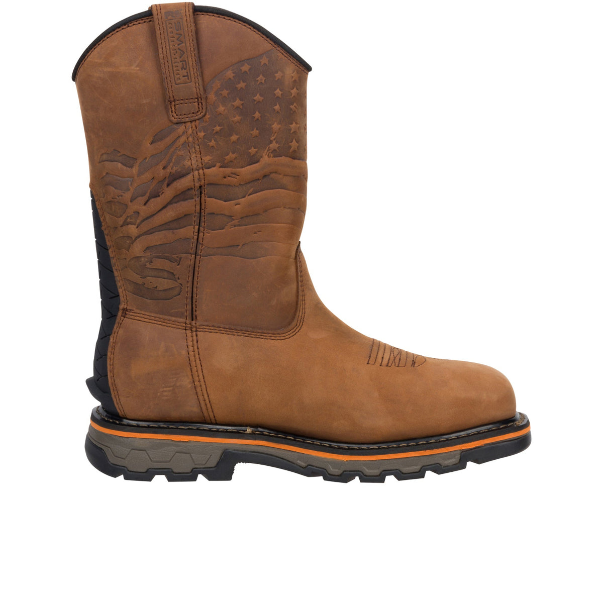 Timberland PRO Men's True Grit USA Pull-On Comp Toe Waterproof Work Boot Work Boots Timberland PRO Brown 10 M