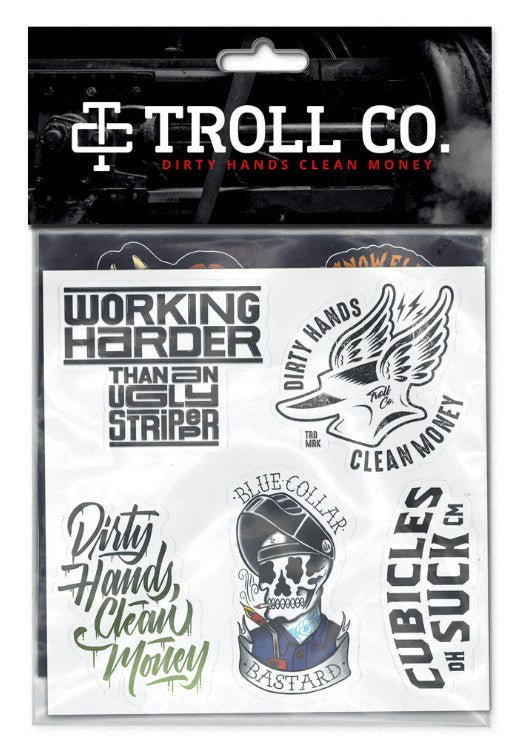 Troll Co. Hard Hat Stickers 9-Pack - Work World - Workwear, Work Boots, Safety Gear