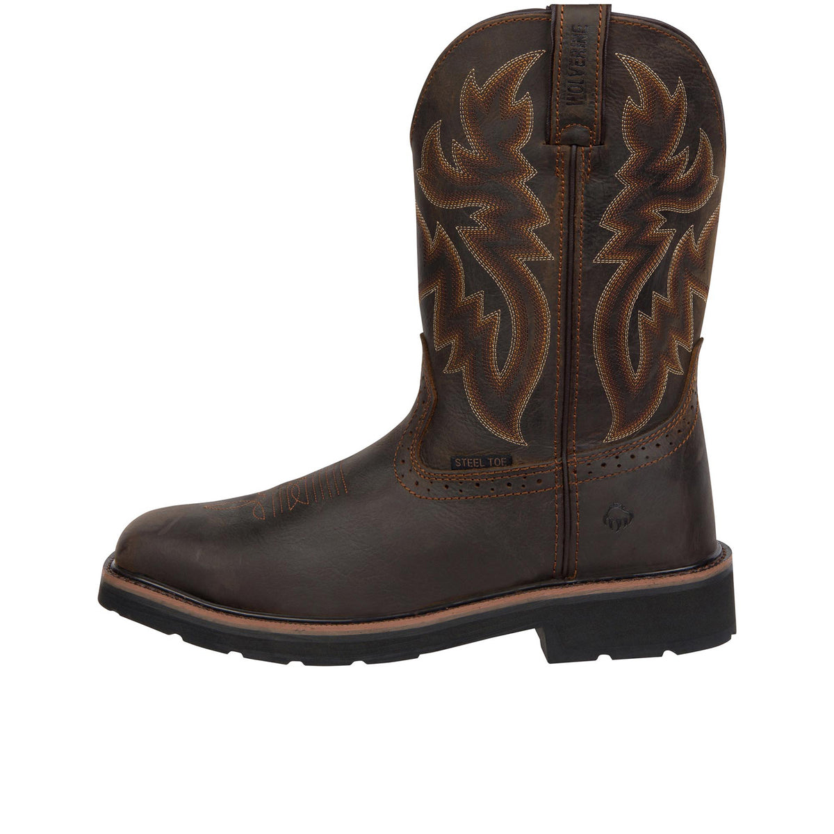 Wolverine Men's Rancher Square-Toe Steel-Toe Wellington Work Boots Wolverine