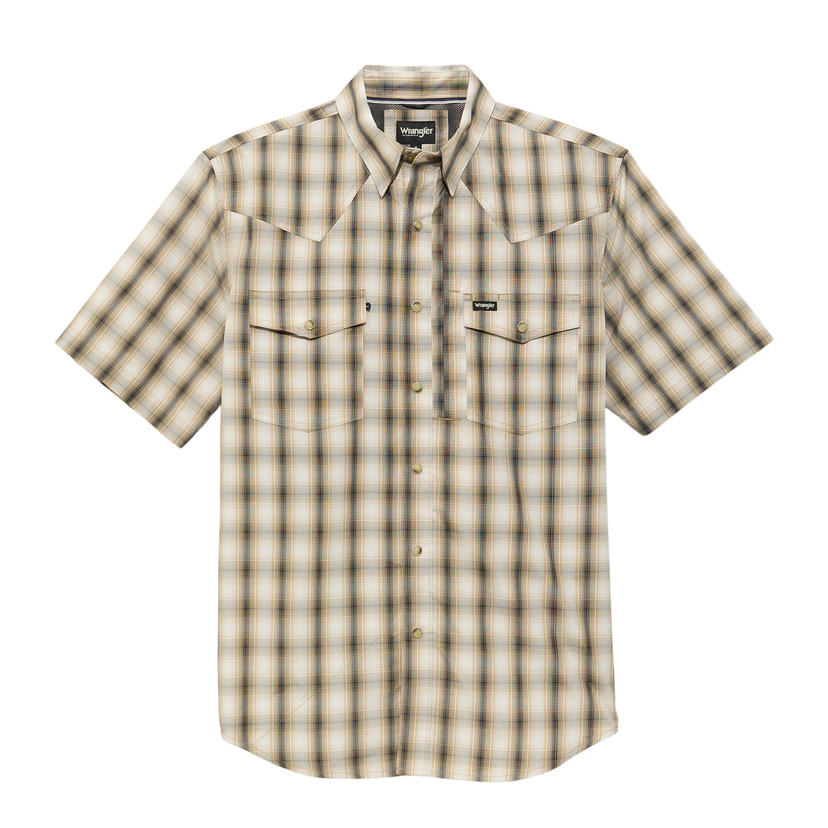 Wrangler Men's All Terrain Gear Men's Plaid Performance Shirt Work Shirts Wrangler